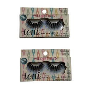 Ioni Wilshire Blvd Blue Ombré Cluster Long Lashes – 2 Pack Faux Mink